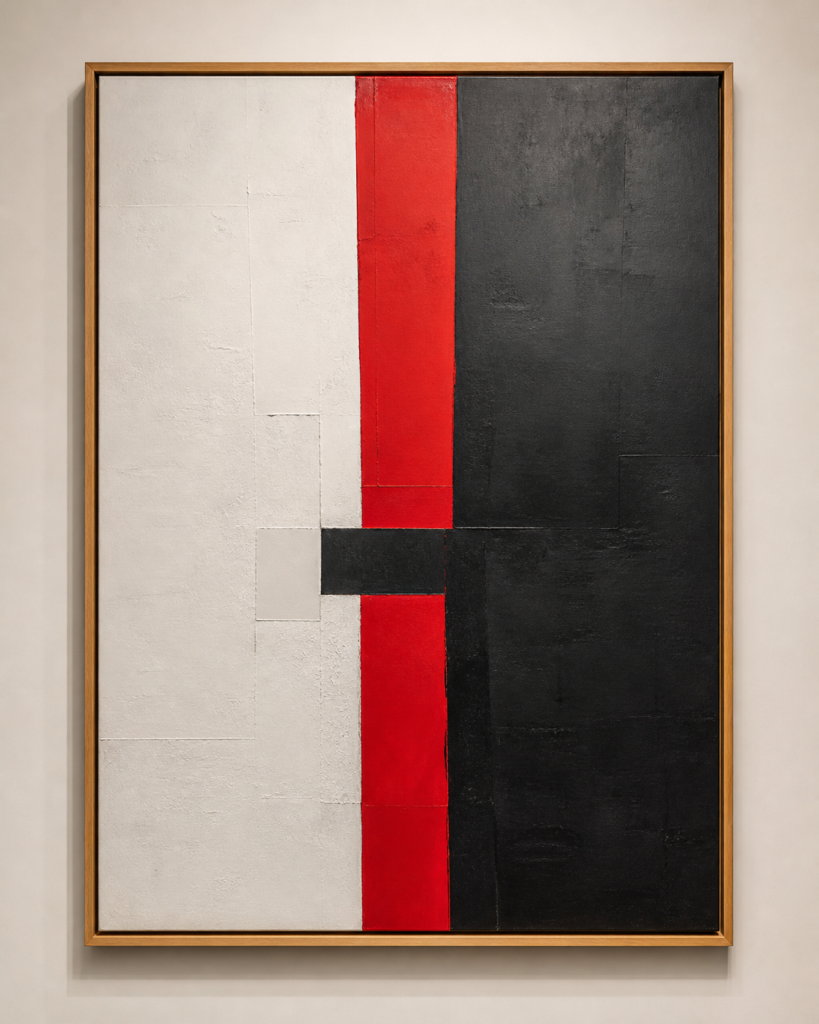 Red Interval — originalt akrylmaleri