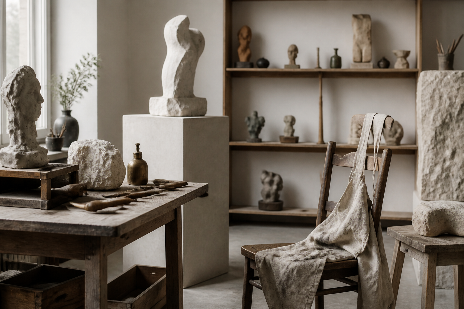 Fiktivt, anonymt skulpturatelier